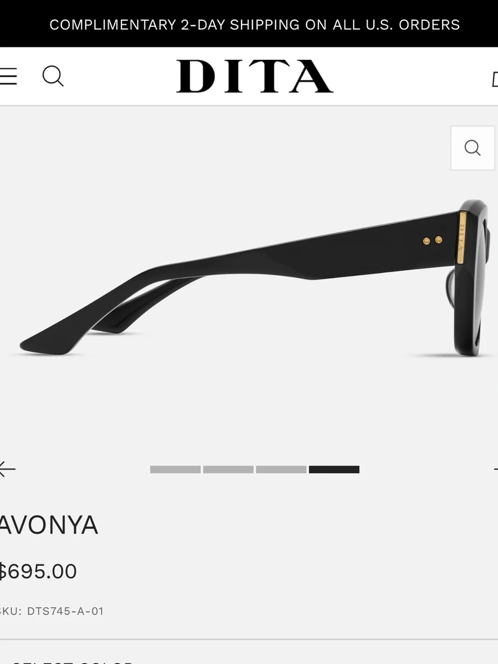 DITA sculpted black